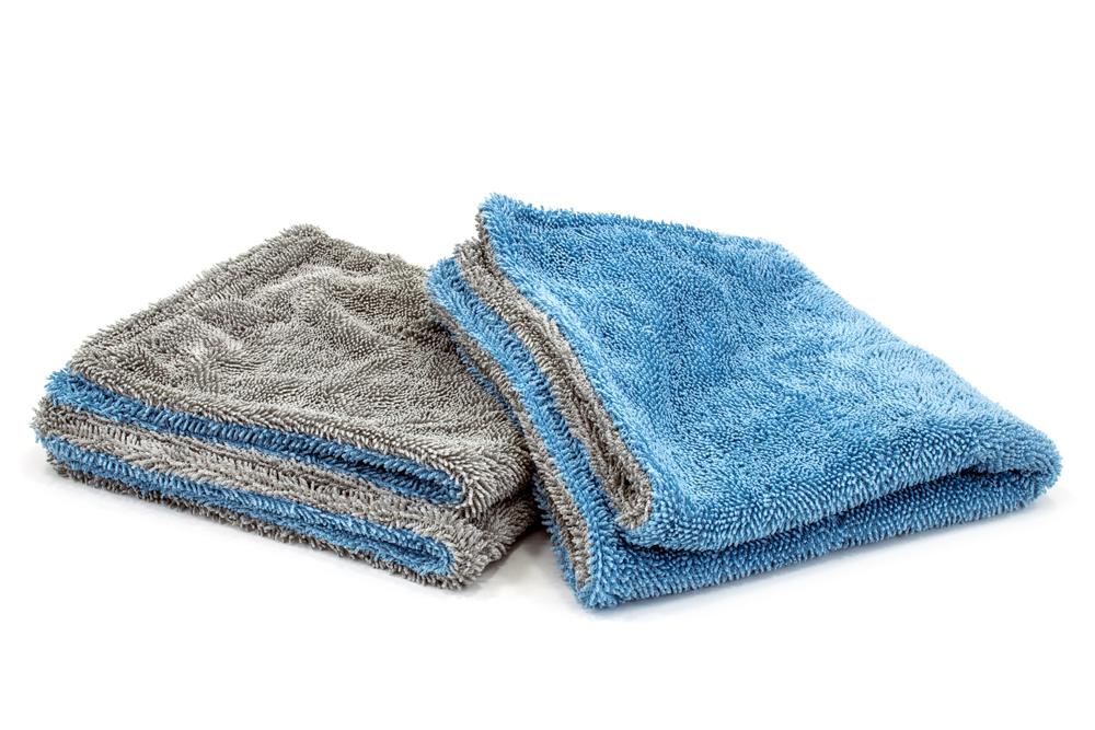 Autofiber Dreadnought Jr. - Microfiber Double Twist Pile Detailing Towel- 2 pack grey