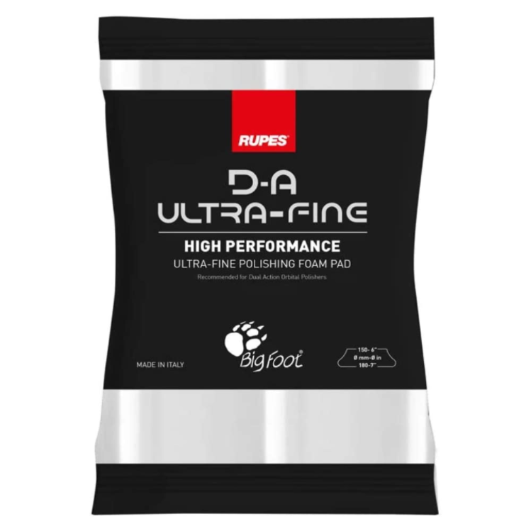 RUPES D-A Ultra Fine High Performance Fine Polishing Foam Pad 6" (White)