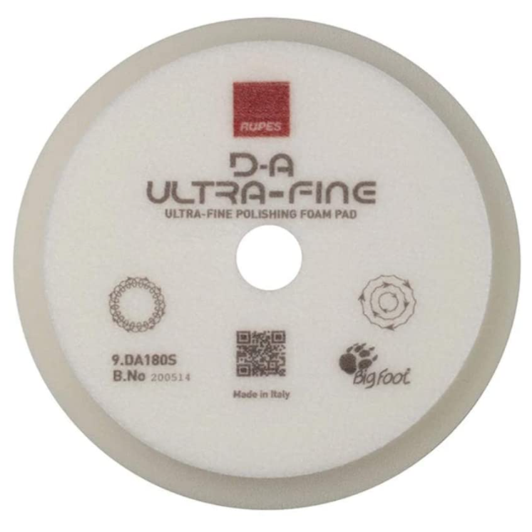 RUPES D-A Ultra Fine High Performance Fine Polishing Foam Pad 6" (White)
