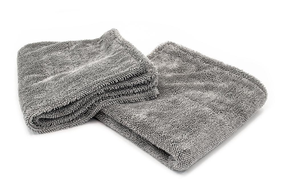 Autofiber Dreadnought Jr. - Microfiber Double Twist Pile Detailing Towel- 2 pack grey
